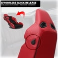 thumbnail image 5 of Spec-D Tuning Red/Black Premium Suede, Fully Reclinable Racing Seat w/Dual Sliders, 4 Point Harness Compatible, 1 Seat, 5 of 7