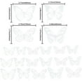 thumbnail image 3 of 36Pcs Butterfly Cupcake Toppers - Lively PVC Art 3D Cake Decorations for Baby Shower, Wedding Anniversary, Kids Birthday Party Supplies - White Transparent Color, 3 of 4