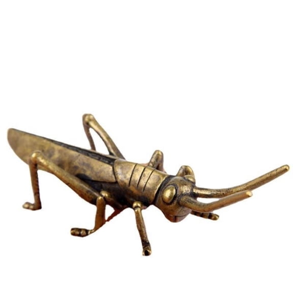 Grasshopper Brass Figurine Small Insect Statue House Ornament Animal Figurines