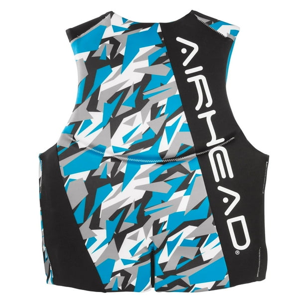 Airhead Mens XXL Camo Cool Neolite Kwik Dry Blue Life Vest Jacket