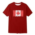 thumbnail image 4 of LUOGENLI T-shirts pour Hommes Printemps et Été Fête Nationale Décontracté Vintage Imprimé Partiel t-Shirt Col Rond Manches Courtes Rouge TTTG, 4 of 4