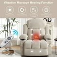 thumbnail image 5 of Power Lift Recliner for Elderly, Heavy Duty Electric Recliner Chair with Remote, Plush Fabric Reclining Sofa Chair, Beige, 5 of 7