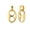 Gold, variant on Women's Stainless Steel Minimalist Coffee Bean or Hollow Pig Nose Stud Earrings Gold