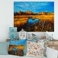 thumbnail image 2 of Designart ' A Light Blue Sky Over Orange Meadows ' Traditional Canvas Wall Art Print, 2 of 4