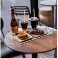 thumbnail image 3 of Collwait 2 Pack Serving Tray with Handles, Clear Acrylic Tray for Serving Food, Large Outdoor Food Trays for Eating, Lucite Acrylic Trays for Appetizer, Pizza, Fruit, 3 of 9