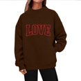 thumbnail image 4 of Valentines Turtleneck Sweatshirts For Women Casual Long Sleeve Valentine'S Sweatshirt Love Letter Graphic Sweatshirt, 4 of 5