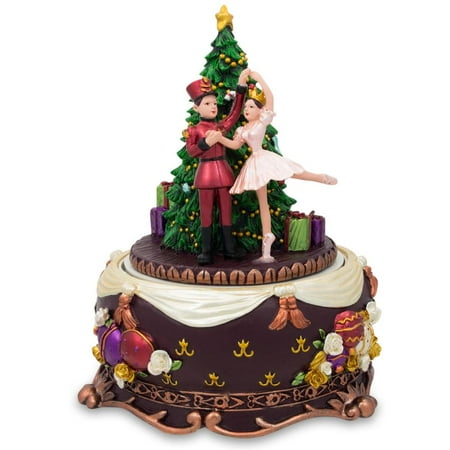 Nutcracker and Dancing Ballerina Christmas Music Box