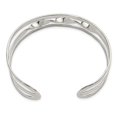 thumbnail image 2 of Diamond2Deal 925 Sterling Silver Twisted Center Cuff Bangle for Women, 2 of 5
