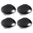 thumbnail image 1 of Unique Bargains 4 Pcs 63mm 4 Clips Wheel Rim Hub Center Caps with Black Carbon Fiber Pattern Sticker Silver Tone, 1 of 6