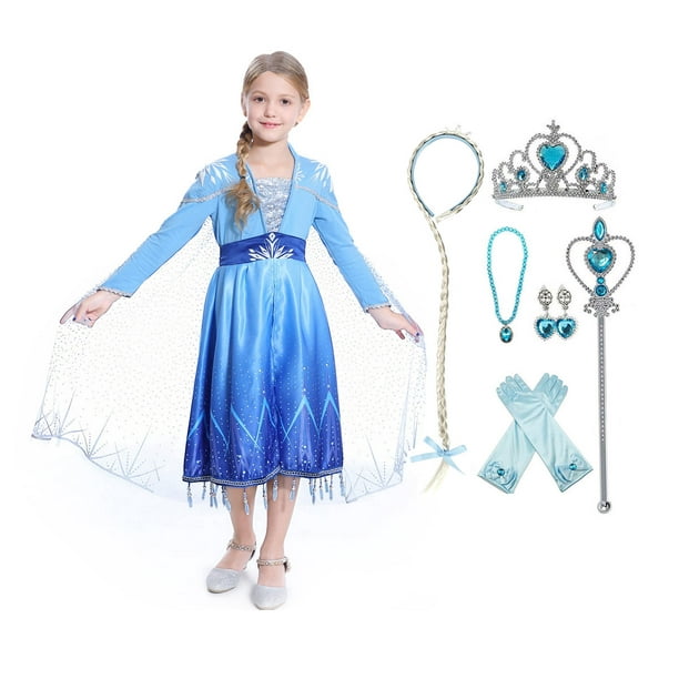 Elsa Act Halloween for Girls, Frozen 2，Includes Accessories - Walmart.com