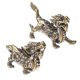 thumbnail image 3 of 2PCS Brass Pi Xiu Kylin Decorations Blessing Pi Xiu Kylin Desktop Adornment Delicate Pi Xiu Crafts Decor Creative Household Ornament for Home Dorm, 3 of 3
