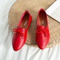 thumbnail image 6 of Mepaouo Women's Leather Perforated Oxfords Wingtip Lace up Pointed Toe Flat Vintage Womens Ballets Shoes, 6 of 8