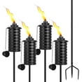 thumbnail image 6 of Citronella Torches for Outside Set of 4, 16 Oz Outdoor Garden Torches with 3-Prong Grounded Stake, 59 Inch Metal Torch for Garden Décor, Outside Torches for Backyard, Garden, Patio, 6 of 16
