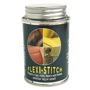 Liquid Leather - Flexi-Stitch Vinyl Material Repair Kit Rip Cuts Holes Wide Adhesive - Black 4 oz.