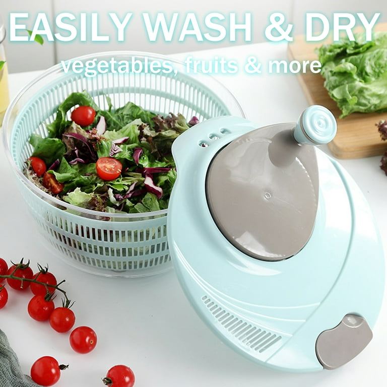 Stainless Steel Vegetable Fruit Dryer Drainer Dehydrator Salad Spinner  Clean Salad and fruit Vegetables Centrifuge Kitchen Tools - AliExpress