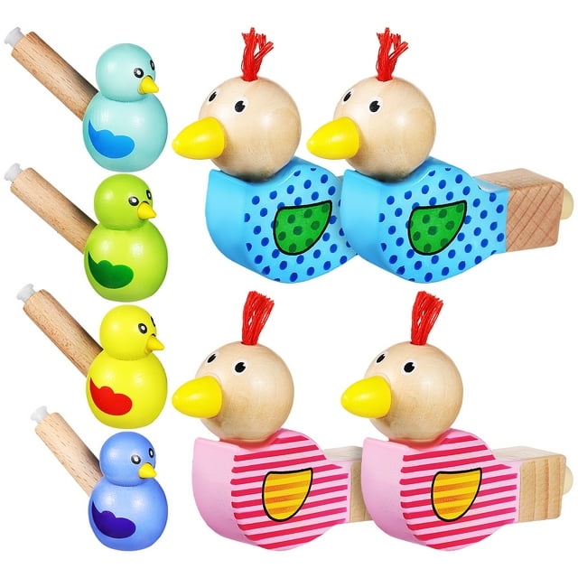 Silbatos de Madera con Forma de Pájaro, Juguetes de Animales, Juguetes Educativos para Niños Pequeños, Juguetes Musicales, Regalos de Cumpleaños