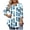 Light Blue, variant on Plus Size Clothes for Women Vintage Printed T Shirts 3/4 Sleeve Length Womens Tops Crew Neck Casual Work Tops Beach Vacation Outfits