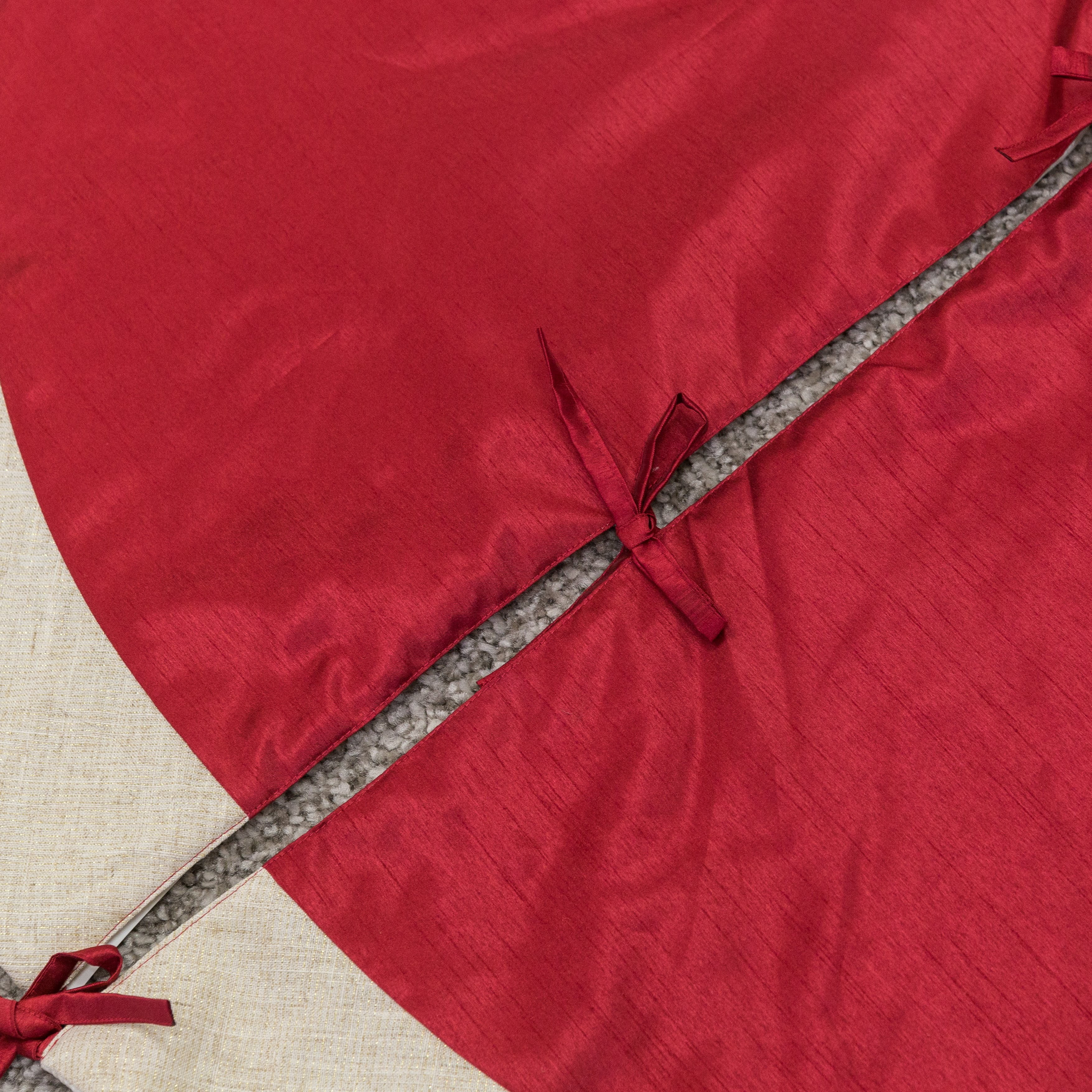 Merry Christmas 56 in. Red Christmas Tree Skirt
