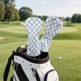 thumbnail image 5 of Golf Head Covers for Woods and Driver Fairway Hybrid Funny PU Leather Golf Club Head Covers for Women Men Golf Accessories for Halloween Christmas Birthday Present,Beige Checkered, 5 of 6