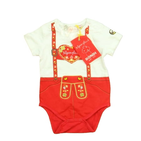

Pre-owned Alpengluck Unisex White | Red Onesie size: 6 Months