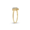 thumbnail image 4 of FB Jewels 10kt Yellow Gold Womens Round Diamond Double Heart Ring 1/20 Cttw Size 6.5, 4 of 4