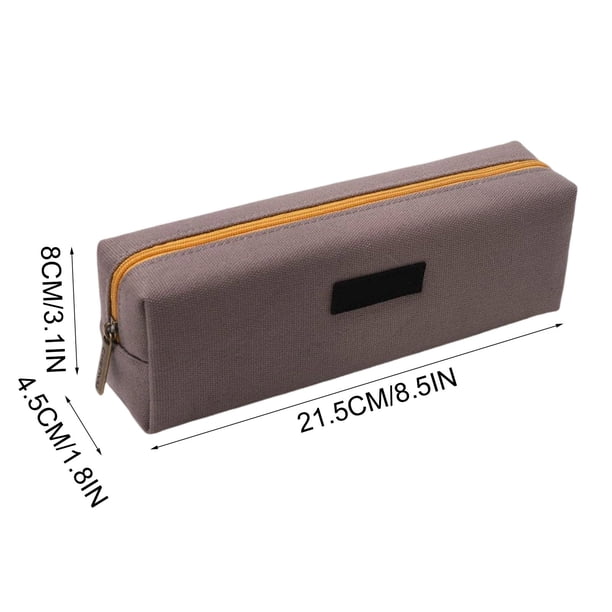 Caso de Lápiz de Gran Capacidad Caja de Papelería de Lienzo de Color Sólido Bolsa de Papelería Estudiantil Masculina Y Femenina Caso de Lápiz Pequeño