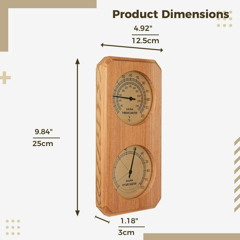 marque generique - 2in1 En Bois Thermomètre Hygromètre Intérieur Outils  Humidité Appareils de Mesure Équipement de Sauna Sauna Outils - Saunas  traditionnels - Rue du Commerce