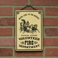 thumbnail image 4 of Hanging Vintage Volunteer Fire Dept Ad Wooden Firefighter Sign Man Cave Wall Art Home Decor, 4 of 4