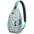 thumbnail image 1 of Beach and Coral Pattern Lightweight Travel Sling Backpack Durable Multipurpose Crossbody Bag with Tropical Fish and Marine Life Design for Hiking and Outdoor Use, 1 of 6