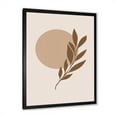 thumbnail image 2 of Designart 'Abstract Terracotta Moon and Sun With Tropical Leaf' Modern Framed Art Print, 2 of 4