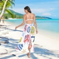 thumbnail image 7 of Women's Beach Swimsuit Cover Ups Bathing Suit Coverups Bikini Wrap Dress for Swimwear Starfish Shells Screw, 7 of 7