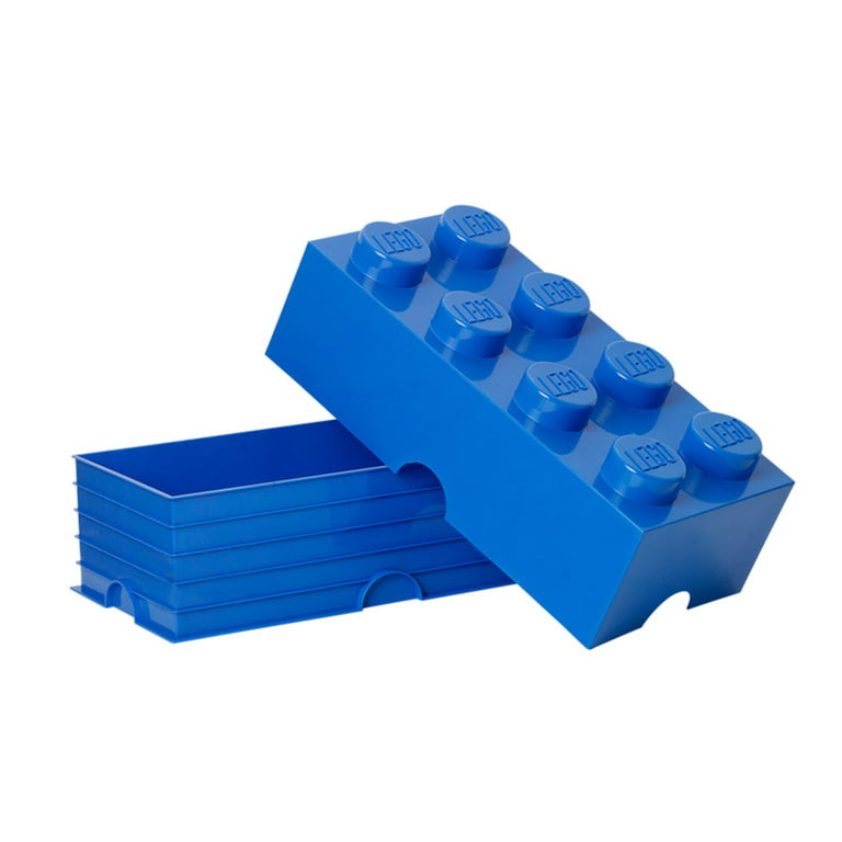 LEGO Bright Blue Plastic Storage Brick 8 with Drawers, Children 3+