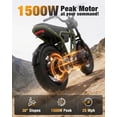 thumbnail image 2 of Actbest Electric Bike for Adults, 16"x 4.0" Fat Tire Ebike, 750W (Peak 1500W) 48V 10.4Ah 25MPH Full Suspension, E-Mountain Bicycle, 2 of 5