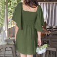 thumbnail image 7 of WENWU Womens Dresses 2024 Spring Summer Deep V Neck Elegant Bow Tie Mini Dress S XL Casual Knee Length Dresses for Women Maxi for Women, 7 of 7
