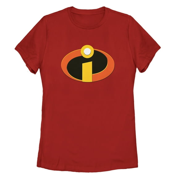 Women's The Incredibles Classic Logo  Graphic Tee Red Medium