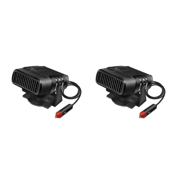 Scienceny Ventilador de calefacción, calentador de coche, desempañador de parabrisas, duradero, multiusos, multifuncional, automotriz, 12V 2piezas
