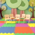 thumbnail image 2 of Flash Furniture Whitney 5 Pack Natural Plastic Stackable School Chair with 13.25" Seat Height, 2 of 14