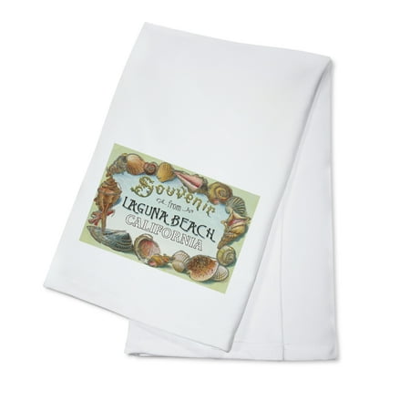 

Laguna Beach California Shells Souvenir (100% Cotton Tea Towel Decorative Hand Towel Kitchen and Home)