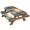 Multicolor 4, variant on ADECORIVY Yellow Bee Flower Bumblebees Picnic Table Cover with Bench Covers, Waterproof Camping Table Cover with Elastic Edges, Fitted Tablecloth Outdoor Essentials 72 Inch