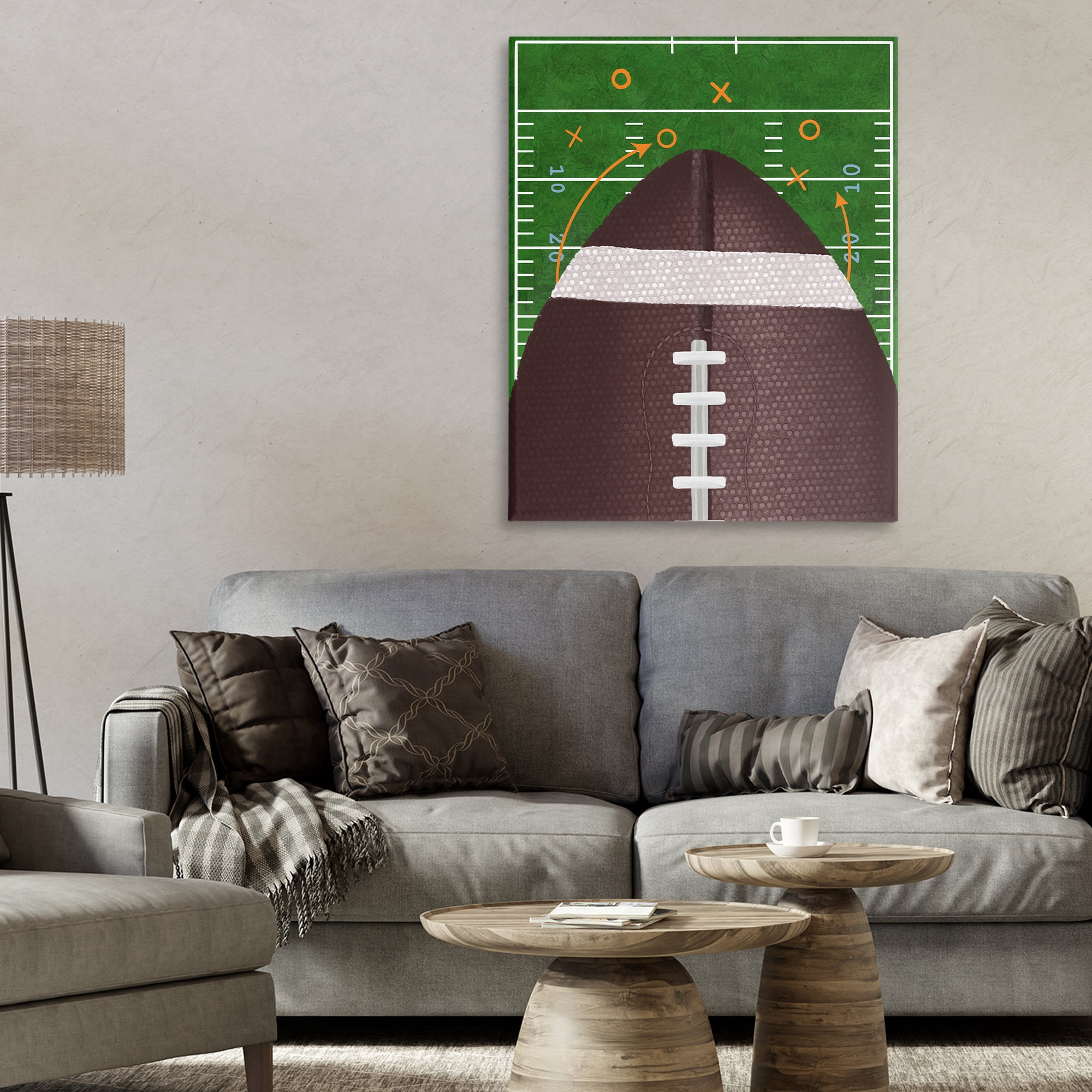 Stupell Industries Football Field Tactics Canvas Wall Art, design by Jennifer Stith