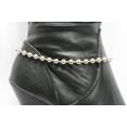 thumbnail image 5 of Women Western Boot Bracelet Silver Metal Chain Balls Anklet Shoe Charm, 5 of 9