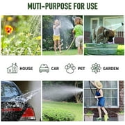 Tenozek Water Hose Nozzle Sprayer 10 Patterns Adjustable High Pressure Heavy Duty Metal Water Hose Sprayer for Garden (Blue)