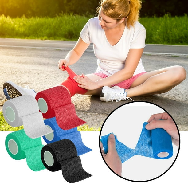 Xihbxyly Cinta de Protección Muscular, Vendaje Deportivo Elástico, Cinta Terapéutica Autoadhesiva, Soporte de Movimiento Completo, Relajación y Recuperación Muscular, Paquete de 3, Tamaño 5 Cm X 4,5