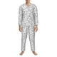 thumbnail image 3 of Fotbe Black White Music Pijama de Hombre con Estampado de Manga Larga, Conjunto de 2 Piezas, Ropa de Dormir Suave y Cómoda con Bolsillos-Large, 3 of 7
