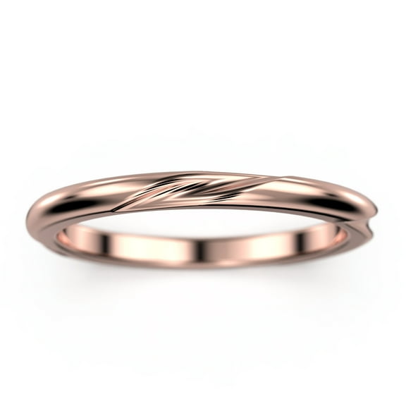 Twisting Wedding Ring 10K Rose GoldWedding Band
