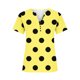 thumbnail image 2 of Tops Cortos para las Mujeres Impresas Blusas Botón Camiseta Manga Corta Cuello en V, Top de Moda para Primavera Verano, 2 of 5