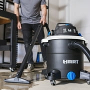 HART VOC1012PF 3703 10 Gallon 6 Peak HP Poly Wet/Dry Vacuum with Locking Accessories