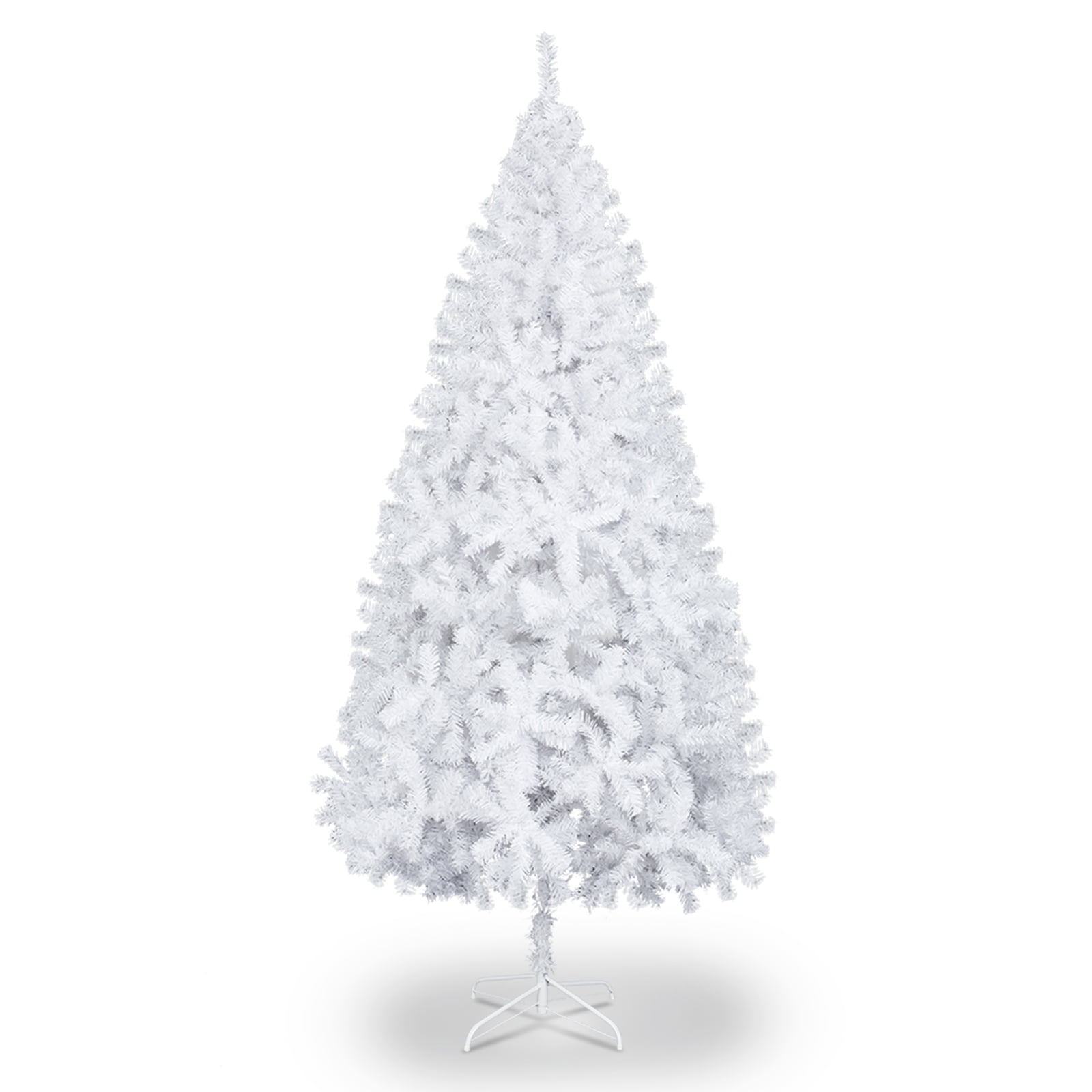 Astoutdoor 5 ft Artificial Christmas Tree, Unlit Hinged Pine Tree with 480 Branch Tips and Metal Stand, White