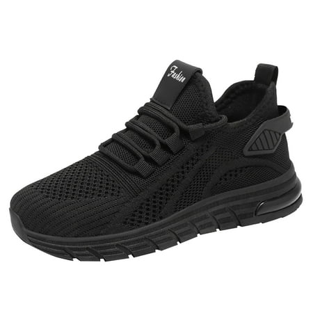 

YILINDER Womens Walking Shoes Round Toe Deep Mouth Lace Up Casual Sneakers Flat Mesh Shoes