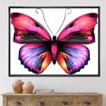 thumbnail image 2 of Designart 'Portrait Of Bright Pink Butterfly' Modern Framed Canvas Wall Art Print, 2 of 5